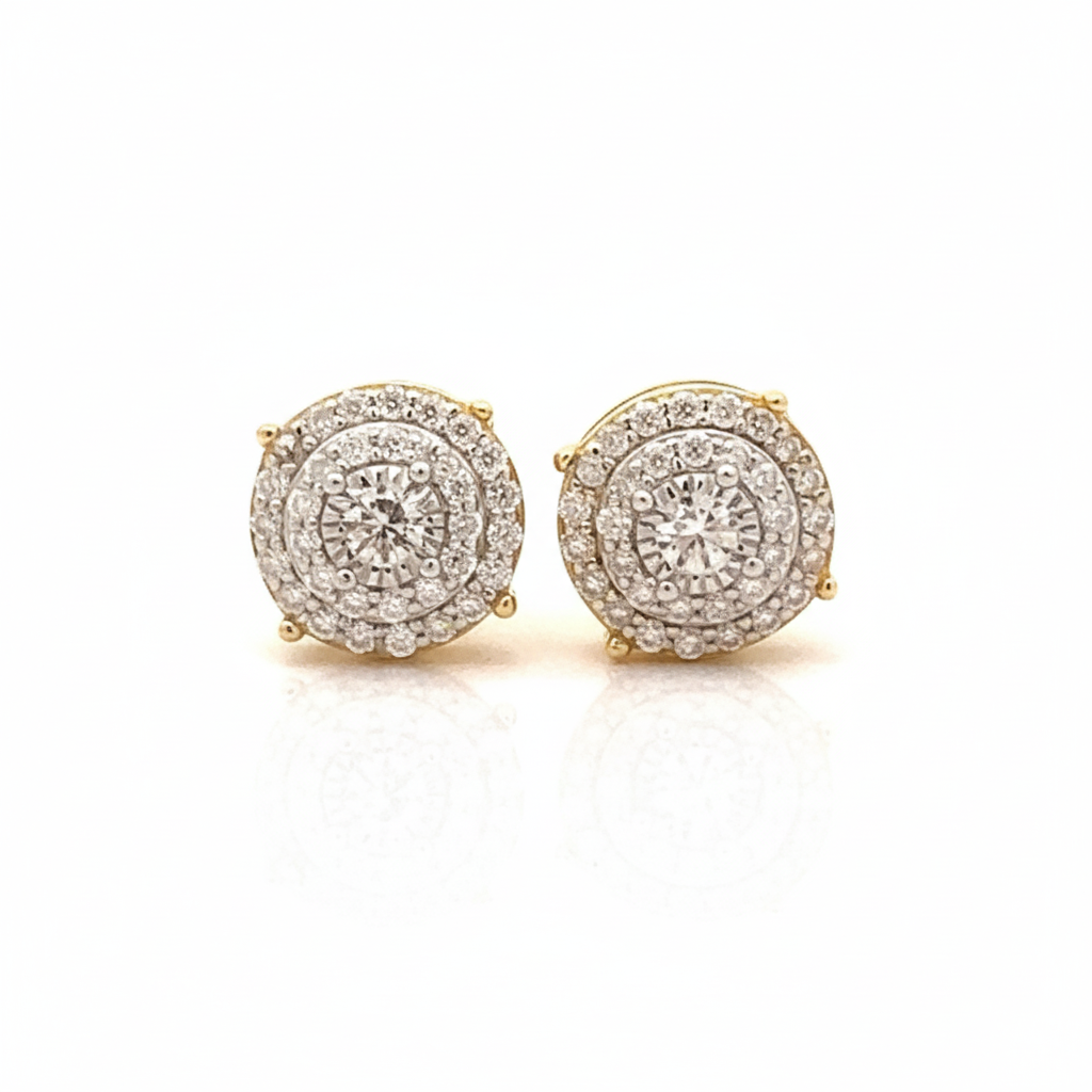 The Signature Pavé Earrings - Lab Diamonds in High-Karat Gold Vermeil