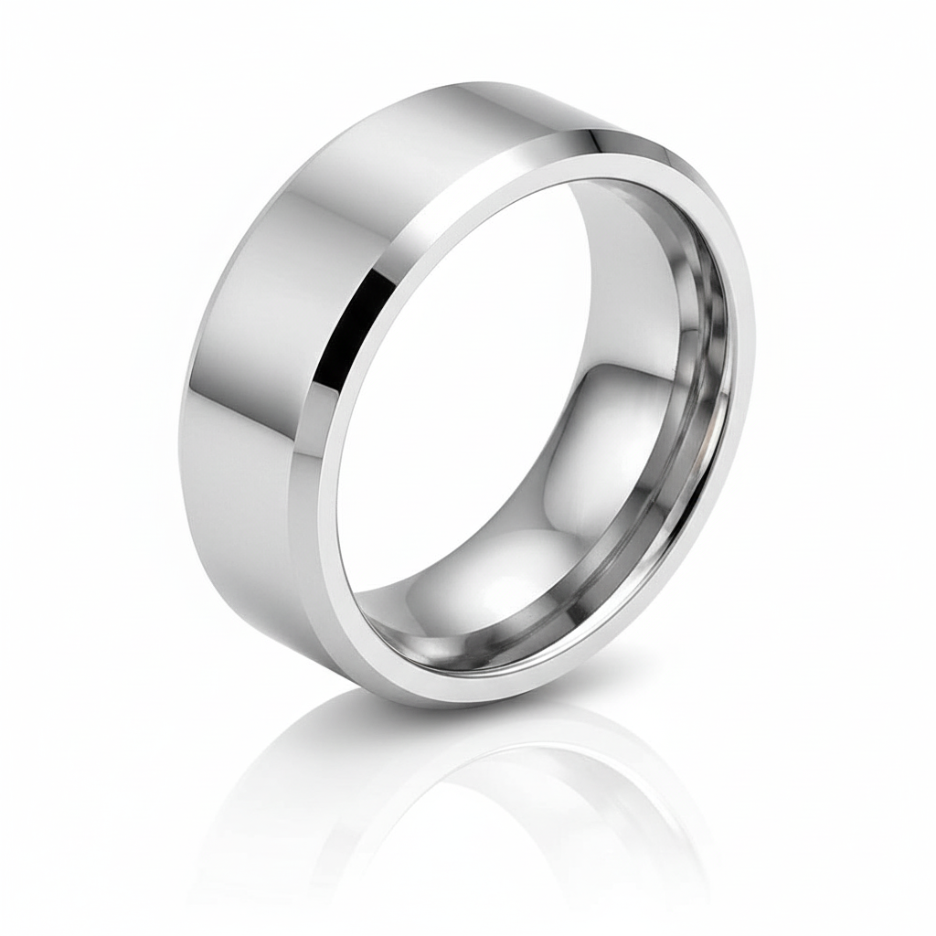 The Congressional White Gold Band - Unbreakable Tungsten Core