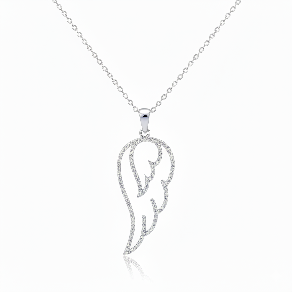 The Eternal Embrace Pendant - Brilliant Cut Lab Diamonds in Platinum-Plated Sterling Silver