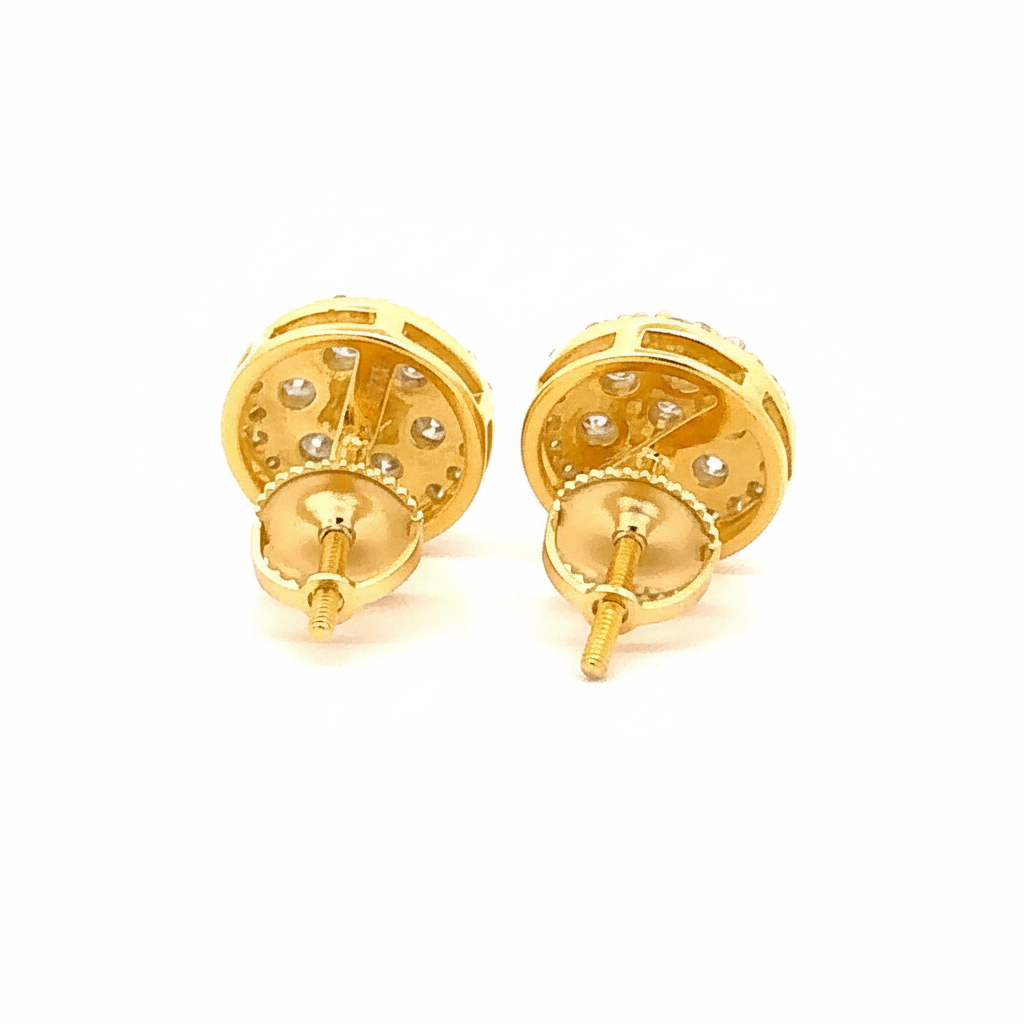 The Signature Pavé Earrings - Lab Diamonds in High-Karat Gold Vermeil