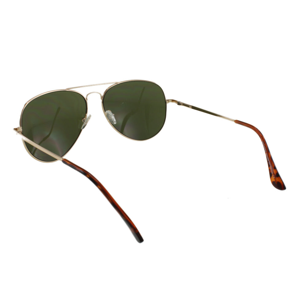 The MQ 'Wright' Iconic Aviator - Polished Gold-Tone Frame with Classic G15 Green Lenses