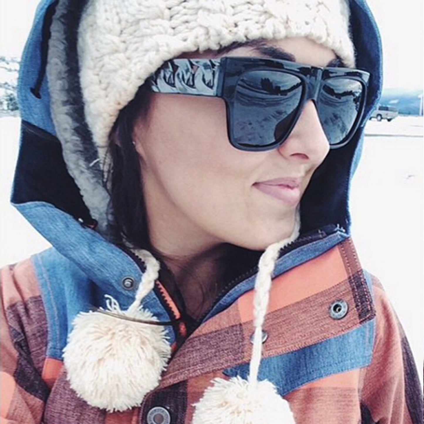 The Jase NY 'Cache' Flat-Top - Matte Black Frame with Gunmetal Cuban Link Temples