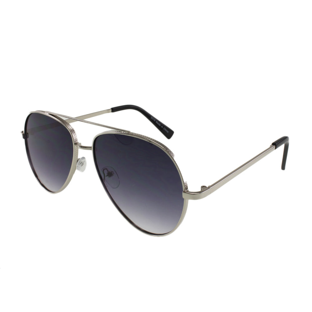 The MQ 'Jaxon' Modern Aviator Frames - Sleek Silver-Tone Frame with Dark Smoke Polarized Lenses