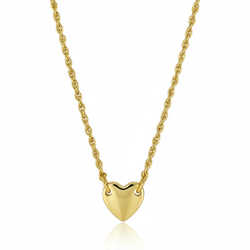 Women's Vermeil Heart Necklace Charm
