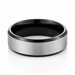 The RICERCATO 'Nero' Band - Mirror-Polish Platinum-Finish Tungsten