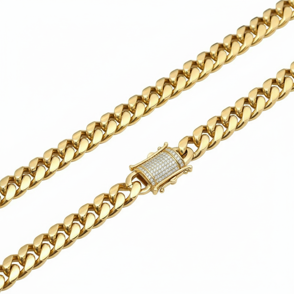 The Solid-Core 12mm Cuban Link Chain in High-Karat Gold Vermeil