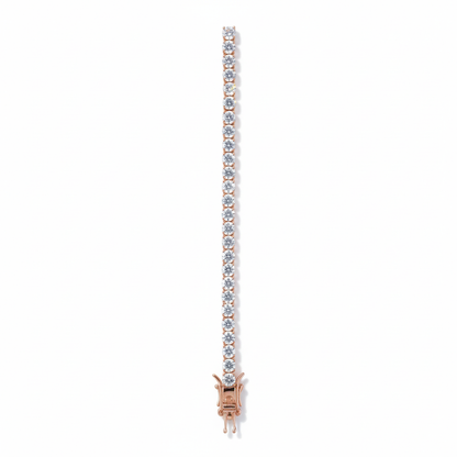 The RADIOSUS Éternité Bracelet - 3MM Brilliant-Cut Lab Diamonds in Platinum-Finish Rose Gold