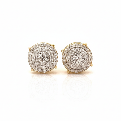 The Signature Pavé Earrings - Lab Diamonds in High-Karat Gold Vermeil