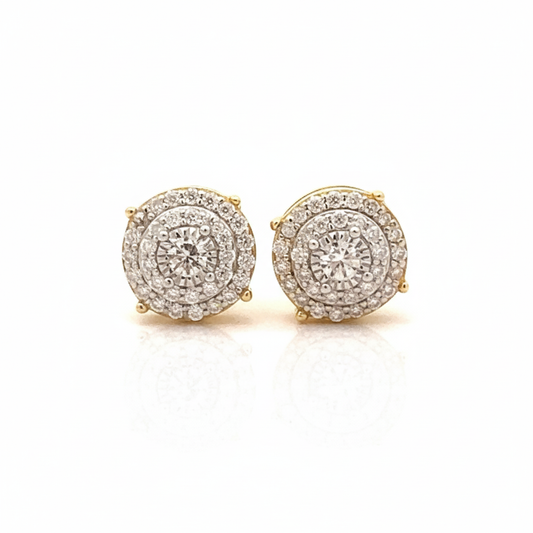 The Signature Pavé Earrings - Lab Diamonds in High-Karat Gold Vermeil