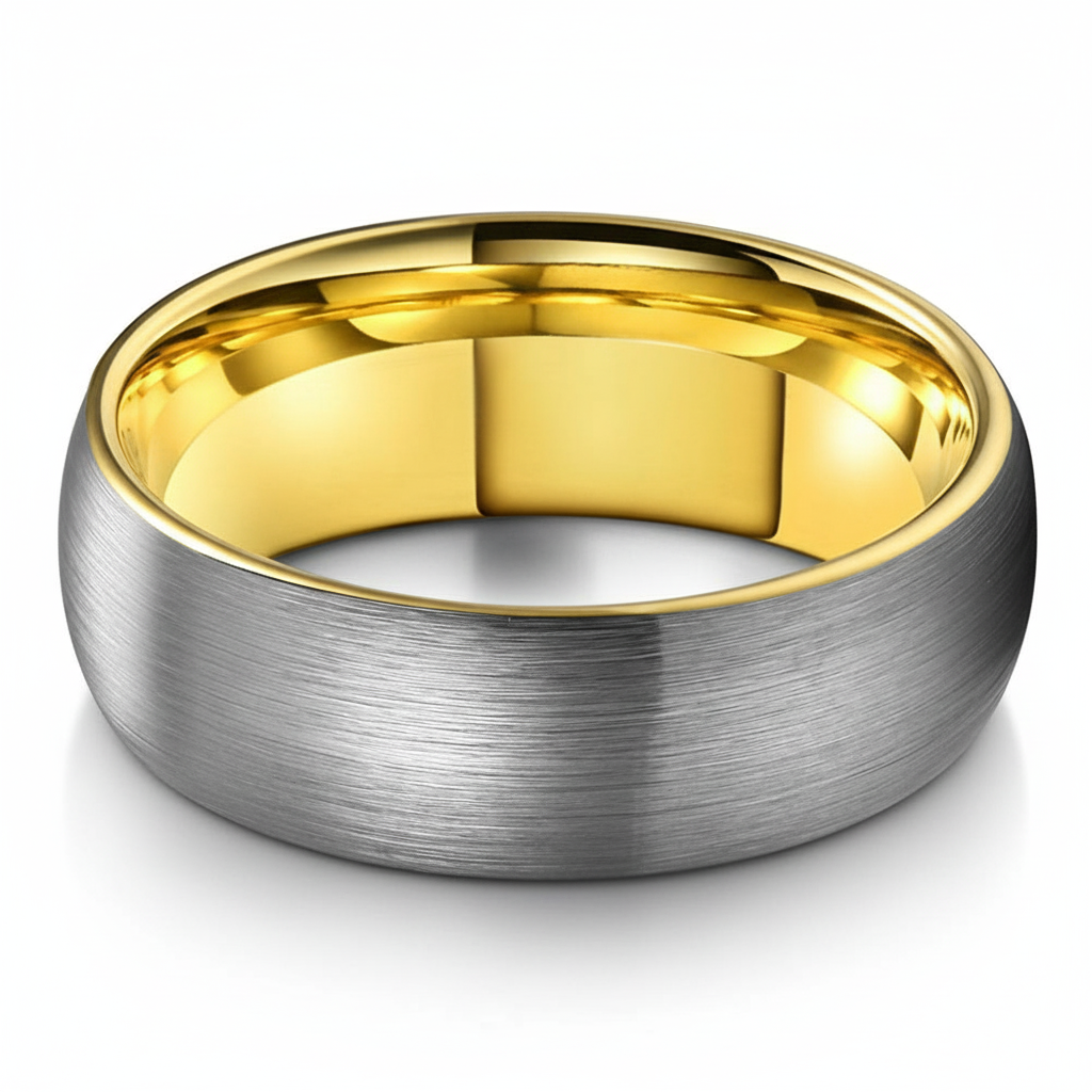 The RAFFINATO Band - 18K Gold & Platinum-Finish Tungsten