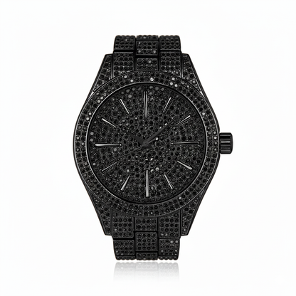 The PANTHEON Ice Master Timepiece - Full Pavé with Midnight Black Lab Diamonds