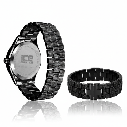 The PANTHEON Ice Master Timepiece - Full Pavé with Midnight Black Lab Diamonds