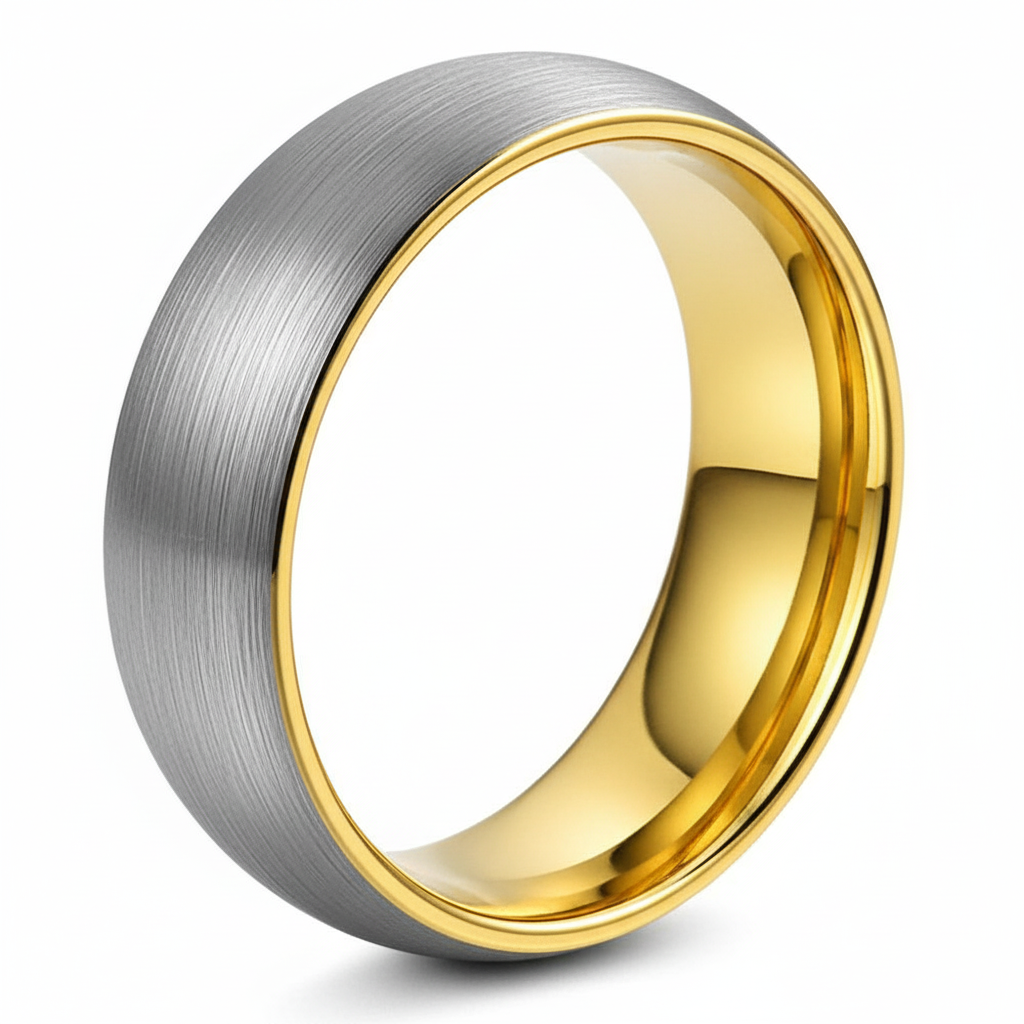 The RAFFINATO Band - 18K Gold & Platinum-Finish Tungsten