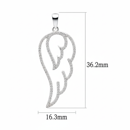 The Eternal Embrace Pendant - Brilliant Cut Lab Diamonds in Platinum-Plated Sterling Silver