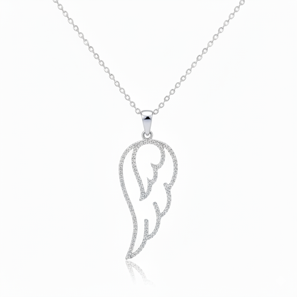 The Eternal Embrace Pendant - Brilliant Cut Lab Diamonds in Platinum-Plated Sterling Silver