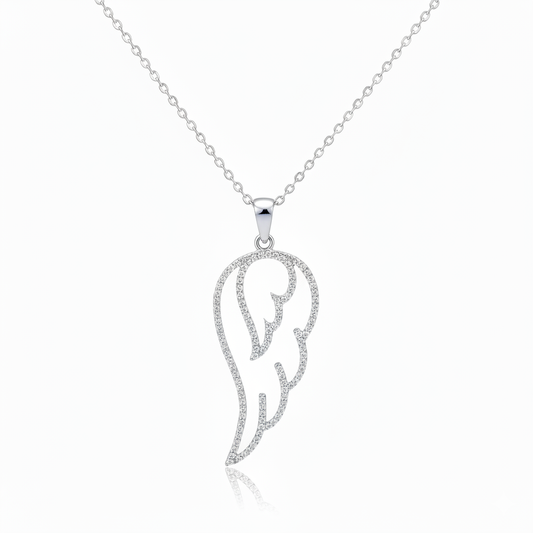 The Eternal Embrace Pendant - Brilliant Cut Lab Diamonds in Platinum-Plated Sterling Silver