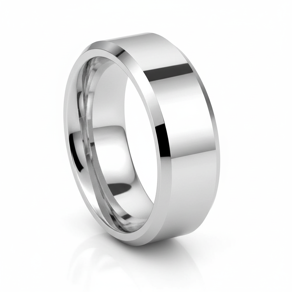 The Congressional White Gold Band - Unbreakable Tungsten Core