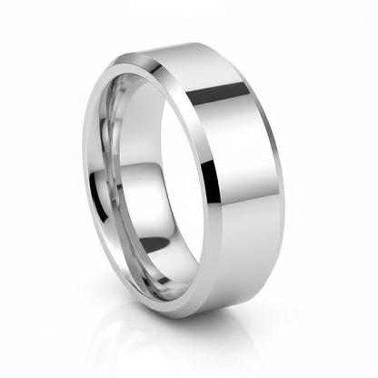 The Congressional White Gold Band - Unbreakable Tungsten Core