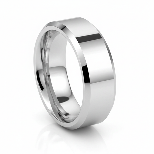 The Congressional White Gold Band - Unbreakable Tungsten Core