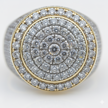 The VELOCE 'Aura' Ring - Full Pavé Lab Diamonds in Solid 18K Yellow Gold