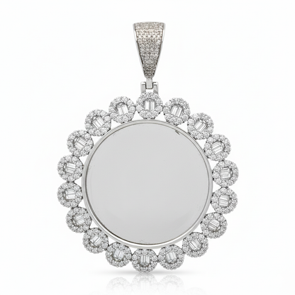 The Zenith Pendant - Mirror-Finish White Gold With Lab Grown Diamonds