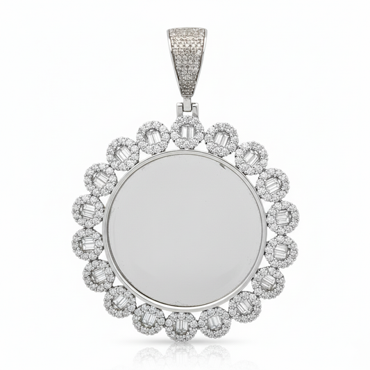 The Zenith Pendant - Mirror-Finish White Gold With Lab Grown Diamonds