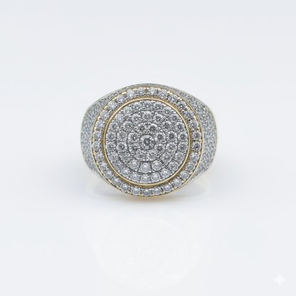 The VELOCE 'Aura' Ring - Full Pavé Lab Diamonds in Solid 18K Yellow Gold