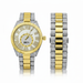 The Grandeur Protuberant Set - Two-Tone Gold Iced-Out Lab Diamond Watch & Bracelet