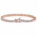The RADIOSUS Éternité Bracelet - 3MM Brilliant-Cut Lab Diamonds in Platinum-Finish Rose Gold