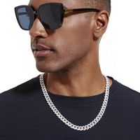 Premium 12mm Iced Out Cuban Link Chain - VVS-1 Lab Grown Diamonds In 18K White Gold