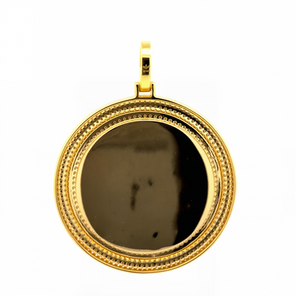 Dazzling Lab Grown Diamond Pendant - Mirror-Polish Gold