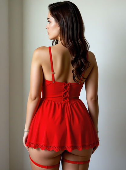 Désir Sheer Lace Bra & Thong Set