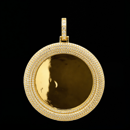 Dazzling Lab Grown Diamond Pendant - Mirror-Polish Gold
