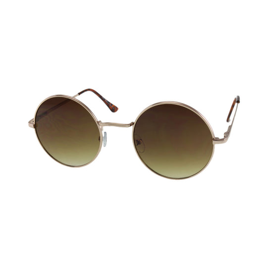 The MQ 'Presley' Statement Frame - Gleaming Gold Metal with Warm Brown Gradient Lenses