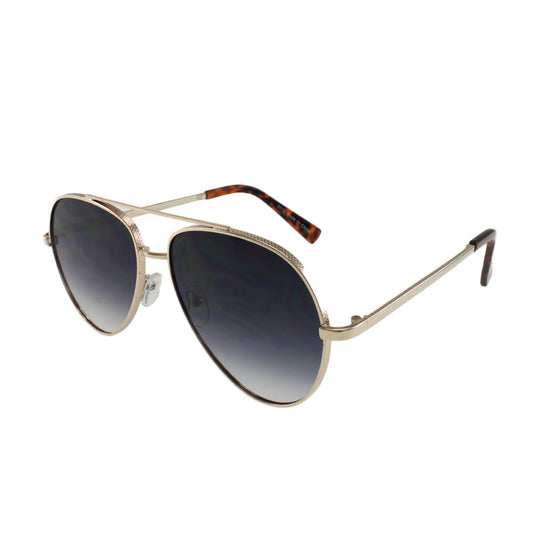 The MQ 'Jaxon' Bold Aviator - Two-Tone Gold/Black Frame with Cool Smoke Lenses