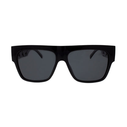 The Jase NY 'Cache' Flat-Top - Matte Black Frame with Gunmetal Cuban Link Temples