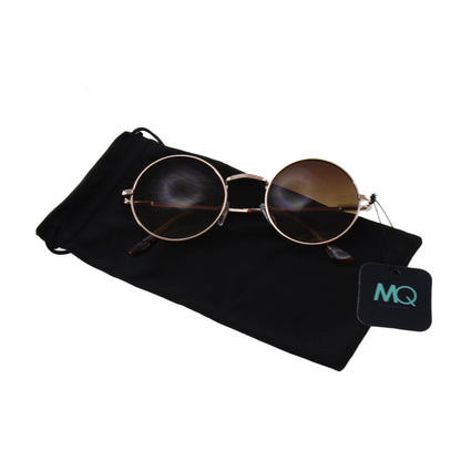The MQ 'Presley' Statement Frame - Gleaming Gold Metal with Warm Brown Gradient Lenses