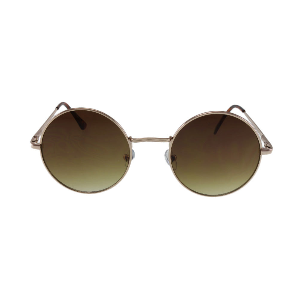 The MQ 'Presley' Statement Frame - Gleaming Gold Metal with Warm Brown Gradient Lenses