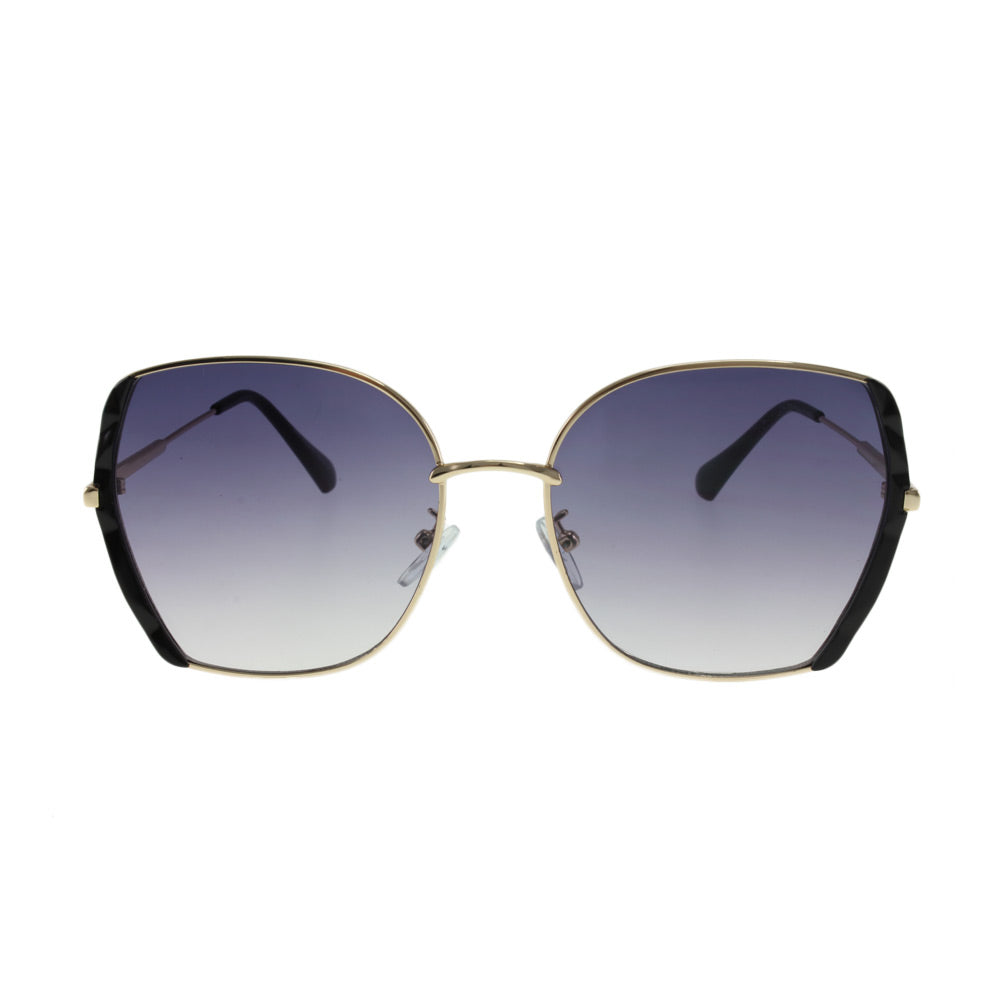 The MQ 'Lola' Butterfly Frame - Sleek Black Acetate with Classic Smoke Polarized Lenses