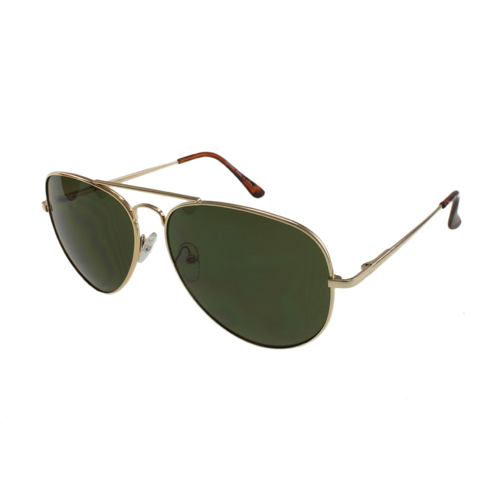 The MQ 'Wright' Iconic Aviator - Polished Gold-Tone Frame with Classic G15 Green Lenses
