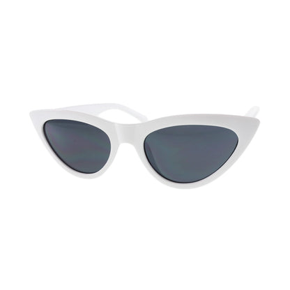 The MQ 'Cardi B-Statement' Cat-Eye - Crisp White Acetate with Dark Smoke Lenses