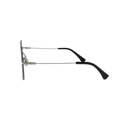The Jase NY 'Justice' Contemporary Frame - Sleek Black Acetate with Polished Silver Accents