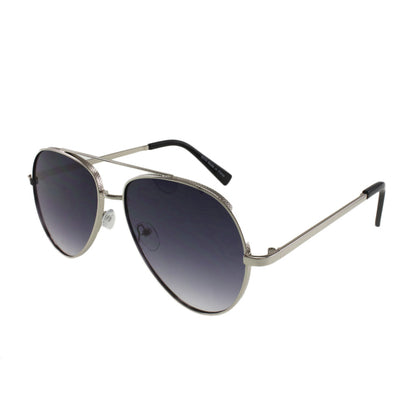 The MQ 'Jaxon' Modern Aviator Frames - Sleek Silver-Tone Frame with Dark Smoke Polarized Lenses