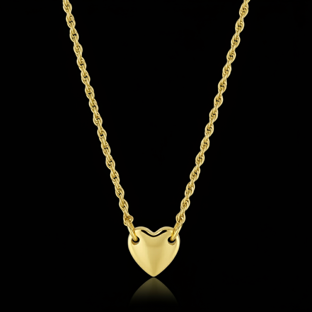 Women's Vermeil Heart Necklace Charm