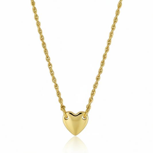 Women's Vermeil Heart Necklace Charm