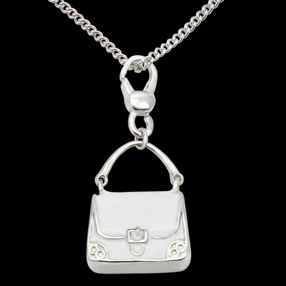 The Chic Essential Charm Necklace - Luxe 925 Silver Purse Pendant