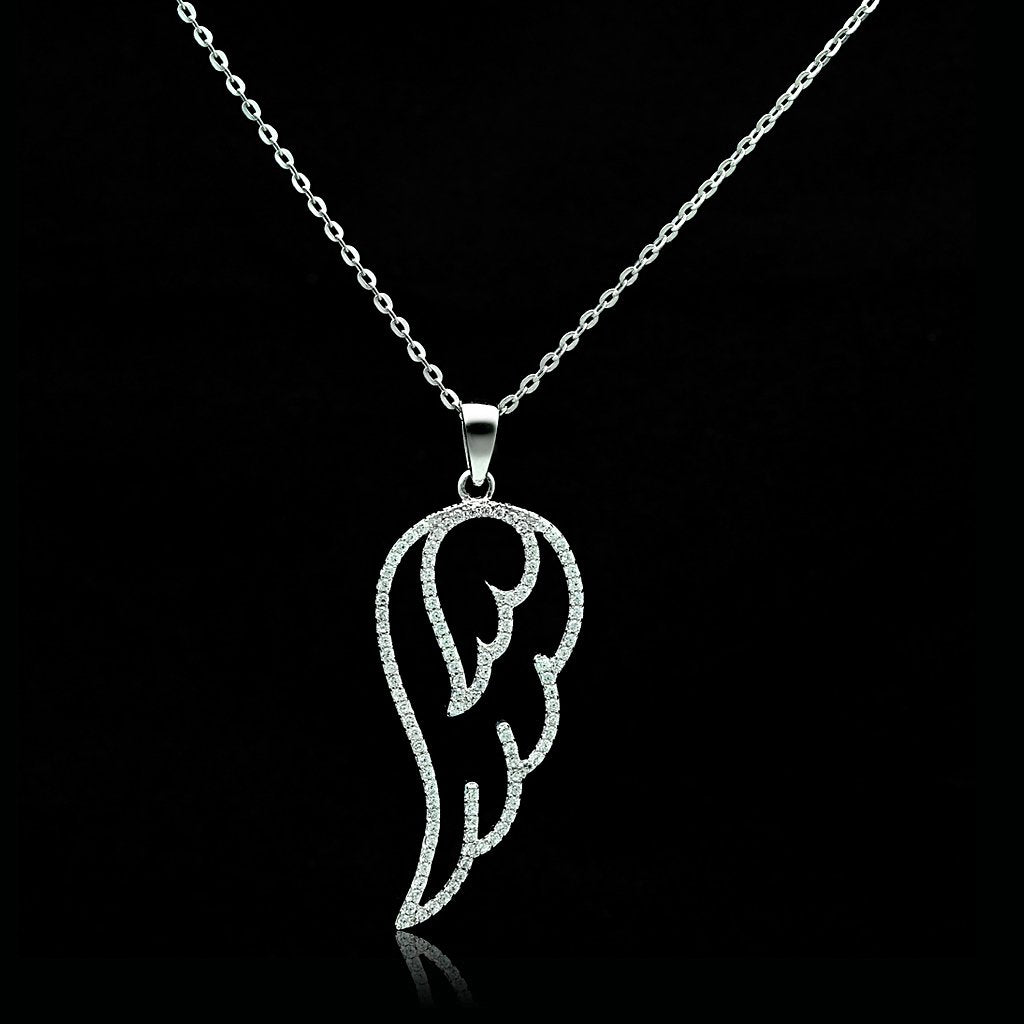 The Eternal Embrace Pendant - Brilliant Cut Lab Diamonds in Platinum-Plated Sterling Silver
