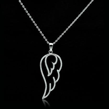 The Eternal Embrace Pendant - Brilliant Cut Lab Diamonds in Platinum-Plated Sterling Silver