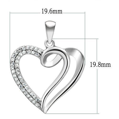 The Eternal Embrace Pendant - Brilliant-Cut Lab Diamonds in Platinum-Finish Silver