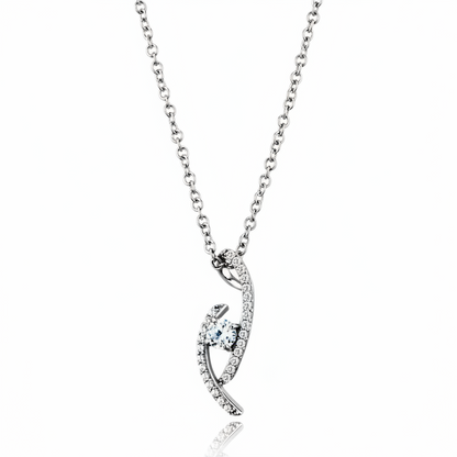 The Lumina Pendant - Brilliant-Cut Lab Diamonds in Platinum-Finish Sterling Silver